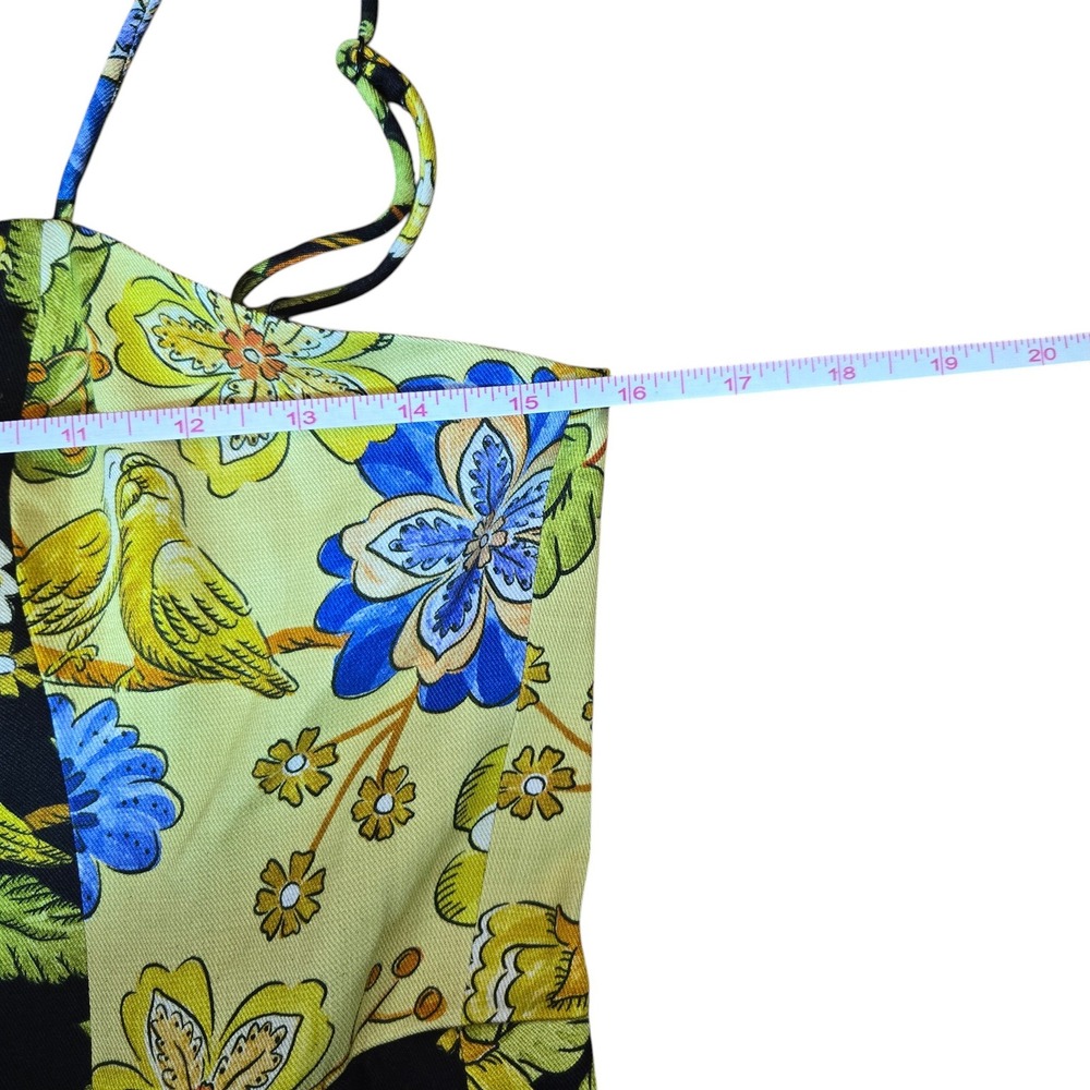 FARM Rio Floral Bird Print Wide Leg Jumpsuit S Tropical Island Summer Resort NWT - Picture 9 of 14